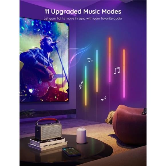 LED Wall Lights, RGBIC Wall Lights, Works with Alexa and Google Assistant, Smart - Picture 5 of 6